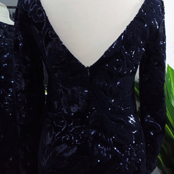 Blue Dress  Sequin Dress  Sequinned Dress  Beaded Dress  Embellished Dress - Picture 8 of 9